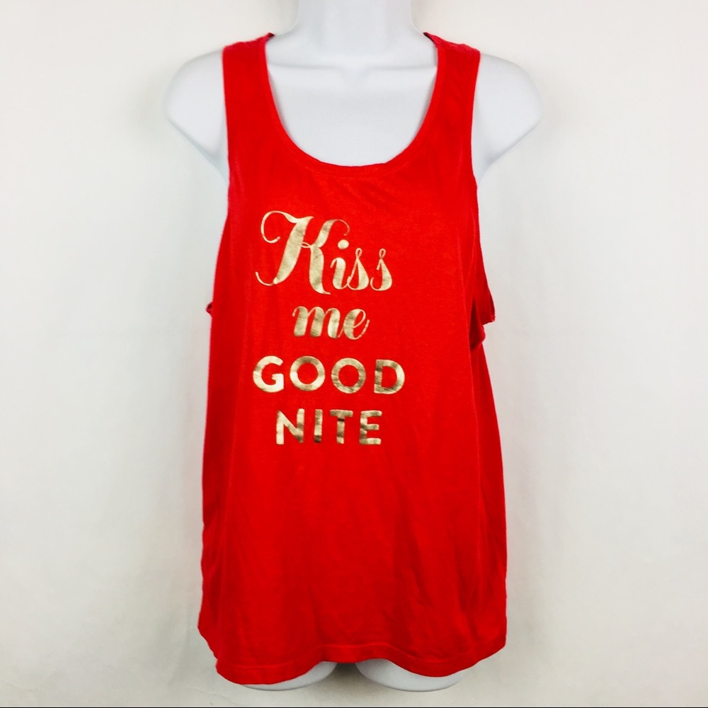 Victoria Secret Tank Top Razor Back Shirt Red